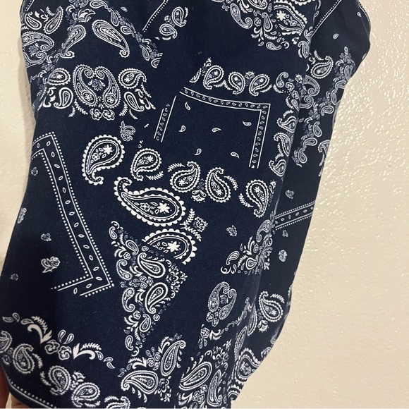 No Boundaries Bandana Tank Top Dark Blue Size Small - Picture 3 of 5